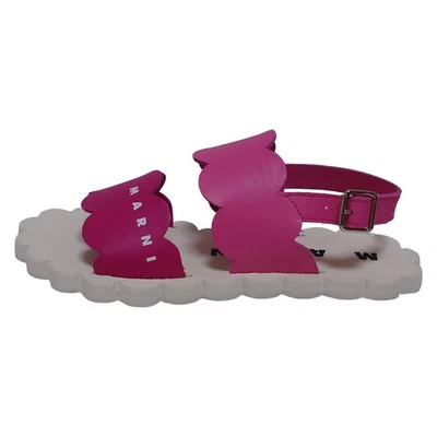 Auténticas sandalias para mujer MARNI - de cuero rosa claro Foto 1 de 4