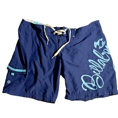 Billabong Womens/Juniors Size 7 Logo Shorts - Vintage Style - Snaps String Ties - Image 1 of 4