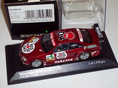 MINICHAMPS 1/43 400043318 MERCEDES-BENZ CLK DTM 2004 #4 STEFAN MÜCKE 1536 Pcs - Immagine 1 di 4