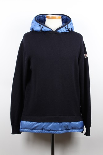 Moncler Felpa con cappuccio imbottita in maglia L(100) 130620254