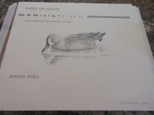 1989 Louisiana State Duck Stamp Print & Stamps in Original Folder - Picture 1 of 4