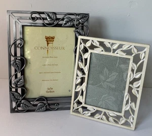 Lot Of 2 Metal Picture Frame Photo Ivy Shabby Chic Cozy Country Cottage Vintage - Picture 1 of 9