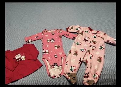 Conjunto de 3 piezas para bebé niña "Mi primera Navidad" (recién nacido) Foto 1 de 4