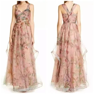 Vestido largo completo de tul estampado floral PatBO con cuentas lentejuelas bordado 6 nuevo con etiquetas - Imagen 1 de 13