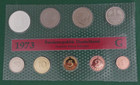 BRD Kursmünzsatz Silber A.S.S KMS Deutschland 1973 G Karlsruhe Noppenfolie PP