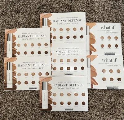 Rodan + Fields Radiant Defense Perfecting Líquido Muestra Tarjeta Lote 10 Tonos Nuevo Foto 1 de 4