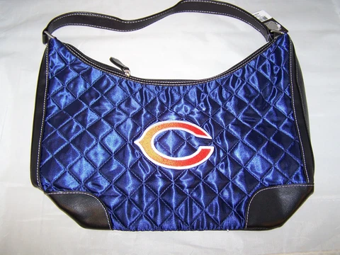 Chicago Bears Quilted Hobo Purse Large Handbag 10 x 5 x 8.5" Cover