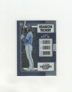 2022 Chronicles Contenders Optic Season Ticket Bobby Witt Jr #19 Rookie RC