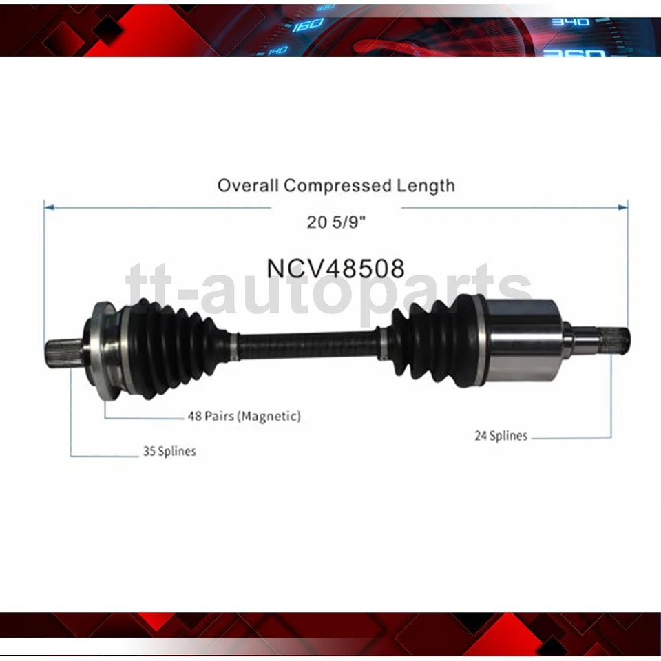 适用于 2007 - 2007 梅赛德斯 - 奔驰 E280 GSP CV 轴接头轴右前乘客 — 第 1/1 张图片