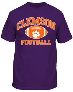 Clemson Tigers Men's Purple Men's Football Graphic Short Sleeve T Shirt - Picture 1 of 5