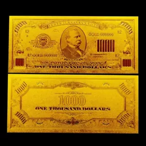 USA BANKNOTE P-405 $1000 GOLD CERTIFICATE THOUSAND US DOLLARS 1928 GOLD FOIL - Picture 1 of 1