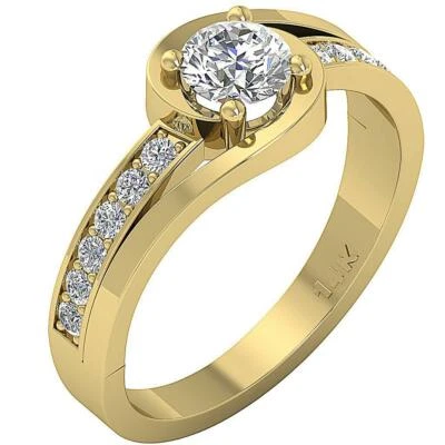 Solitaire Anniversary Ring I1 G 0.90 Ct Round Diamond 14K Yellow Gold Appraisal - Image 1 of 4