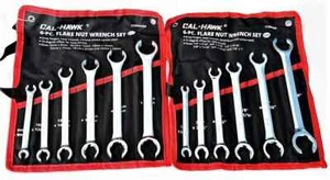 Cal-Hawk 12pc Flare Nut Wrench Set Standard and Metric Sizes in a Holding Pouch - Picture 1 of 13