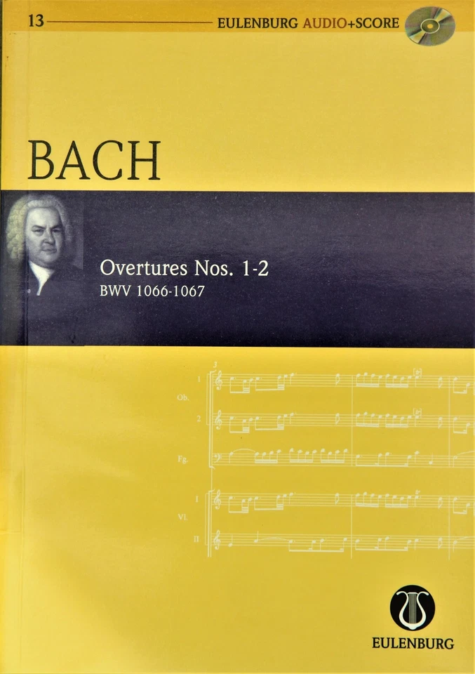 Bach Overtures Nos. 1 - 2 Study score Eulenburg 13 Audio + score - Image 1 of 1