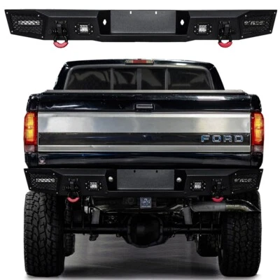 Vijay For 1992-1997 Ford F150 F250 F350 Rear Bumper with LED Lights and D-Ring - Image 1 of 4