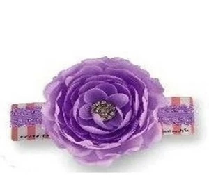 New Mud Pie Baby Girl PURPLE FLOWER HEADBAND Gift One Size 0-12 mos gift - Picture 1 of 2