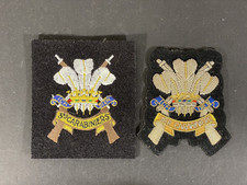 WW2 British Army 3rd Carabiniers Cavalry Embroidered Badges