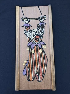 Vtg Mid Century MOZAIC Pebble Gravel Art CLOWN CIRCUS - Picture 1 of 6