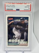 2001 UPPER DECK VICTORY ICHIRO SUZUKI Rookie MARINERS PSA Gem MT 10 (B296)