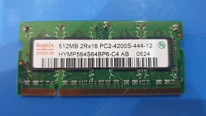 512MB HYNIX sodimm DDRII RAM MEMORY PC2 DDR2 4200s-444-12 2Rx16 444-12    LAPTOP - Picture 1 of 2