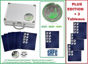 5 EURO-Münzkoffer Insekten 2022-24 SAFE 304-PLUS EDITION 9x Tableaus 6342-SP - Picture 1 of 12