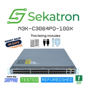 ♻️Cisco Nexus N3K-C3064PQ-10GX 3064 64-Port 10G Ethernet Switch⚡Schneller Versand - Bild 1 von 2