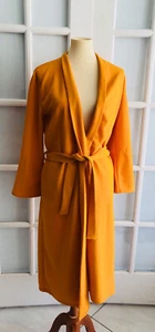ZARA Yellow TEXTURED OPEM FRONT CARDIGAN Belt Long Sleeve Size XS O4017 - Picture 1 of 9