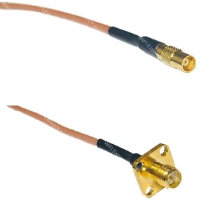 RG316 MCX FEMALE to RP-SMA Female Flange RF Cable Rapid-SHIP LOT - Picture 1 of 1