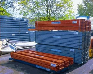 47,7 m Palettenregal, 4 m hoch, Schwerlastregal, 18 Rahmen, 68 Traversen 2 t/Eb - Bild 1 von 10