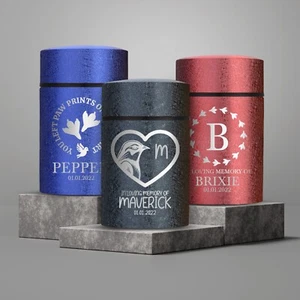 Urna para mascotas personalizada para cenizas de cremación de aves con nombre grabado personalizado, fecha, texto - Imagen 1 de 32