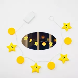 new Super Mario Super Star & Coin Nintendo Xmas Garland Light BOOK from Japan - Picture 1 of 9