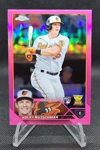 2023 Topps Chrome Adley Rutschman Pink Refractor Rookie RC SP - Orioles - Picture 1 of 2