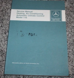 Mercedes-Benz Service Manual Heating AC, Auto Climate Control Model 116 1985 - Picture 1 of 5