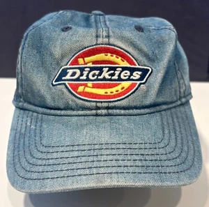 Dickies Blue Denim Embroidered Ball Cap/Hat Cotton Strap Back Adjustable - Picture 1 of 6