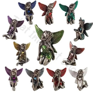 Pewter Fairy Birthstone Collectables Fairies Gemstone Ornament Gift Boxed - Picture 1 of 15