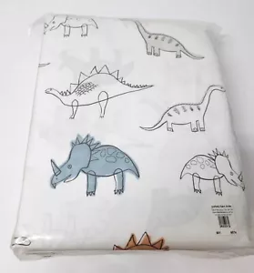 4pc Pottery Barn Kids Double Full Sheet Set Dinosaur Fitted Flat 2 Pillowcases - Picture 1 of 3