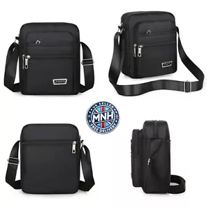 Mens Multifunctional Multi-Zipper Crossbody Shoulder Bag UK Stock free delivery - Picture 1 of 13