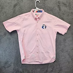 Aape By A Bathing Ape Shirt Men Size XL Pink Short Sleeve Button Up - Picture 1 of 13