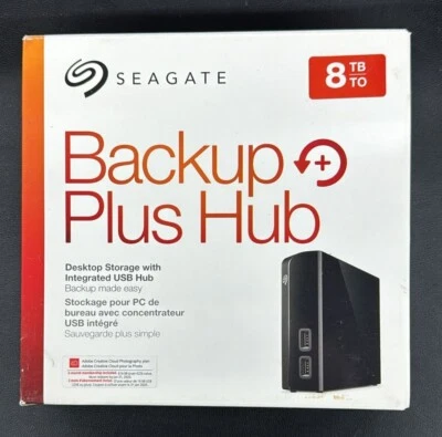 Seagate Backup Plus Hub 8TB External Desktop Hard Drive Storage - Black - Image 1 of 3