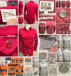 SET BESTEHEND AUS 5 Westernhemden Ely, Wrangler, Western Express Größe M - Pearl Snap - Bild 1 von 11