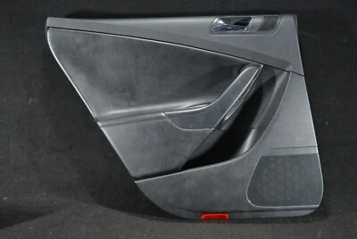 VW Passat 3C5 Variant Türverkleidung hinten links Leder Schwarz Türpappe - Bild 1 von 4