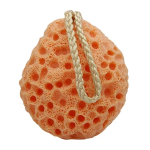 Esfoliante bagno corpo in spugna arancione pulizia profonda scrubber viso - Foto 1 di 12