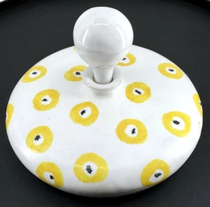 Vintage 50s RAYMOR Italian CAF Ceramic PERFUME Bottle MCM Art Pottery MOD Circle - Picture 1 of 18