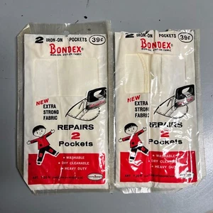 Bondex Iron-On Stay-On - 3 Replacement Pockets - Vintage - Made by Permacel - Picture 1 of 2