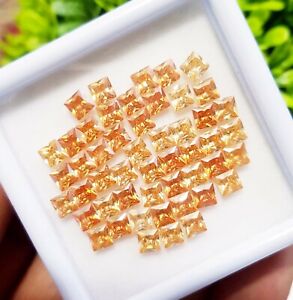 10.30 Ct 50 PC Brown Zircon Square For Jewelry Ring Ear Ring ,Bracelet and Beads