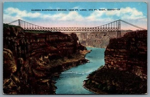 Postal Hansen ID c1940 puente colgante CDS cancelación dúplex - Imagen 1 de 2