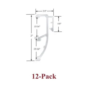 Paquete de 12 clips de cenefa de doble listón mini ciego de 1" - totalmente nuevos - nítidos y transparentes - Imagen 1 de 2
