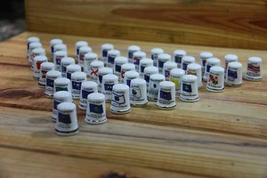 50 States Porcelain Thimble Set Brand New Made by Finact Collectibles - Picture 1 of 24