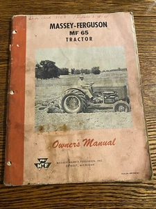 VINTAGE MASSEY FERGUSON MF 65 TRACTOR OWNERS MANUAL 38 PAGES - Picture 1 of 6