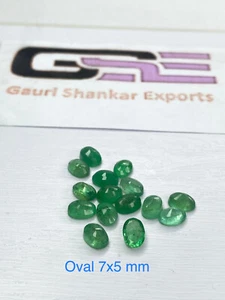 Smaragd facettiert Ovalschliff lose Edelstein 5x4 mm bis 7x5 mm natürlich kalibriert Größe DG - Bild 1 von 17